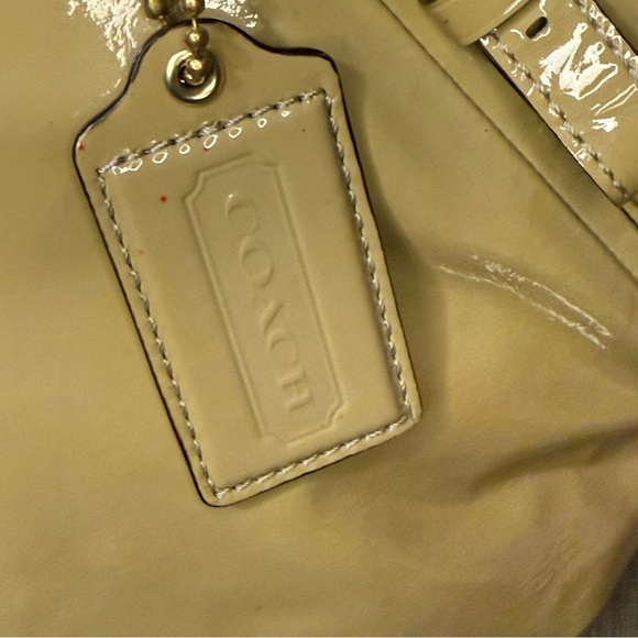 Coach Yellow Patent Leather Satchel - Picture 4 of 13